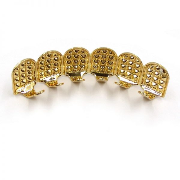 XYZ Hip Hop Grillz Set – 8 Top & 8 Bottom Iced 5A+ CZ – 18K Gold/Silver/Rose Gold Plated – Adjustable Bling Teeth